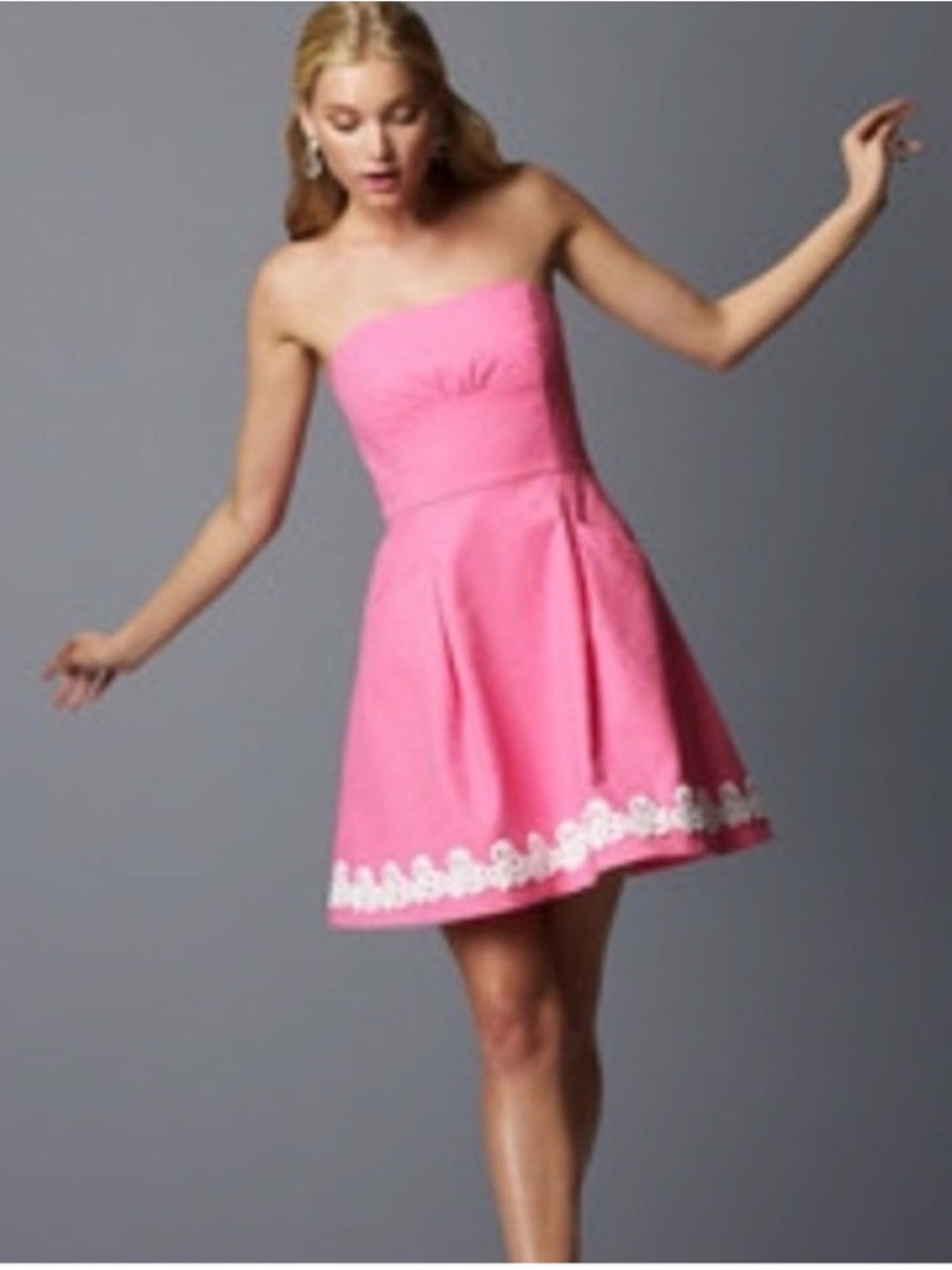 Lilly Pulitzer Blossom Dress Jacquard, Hotty Pink, Size 00